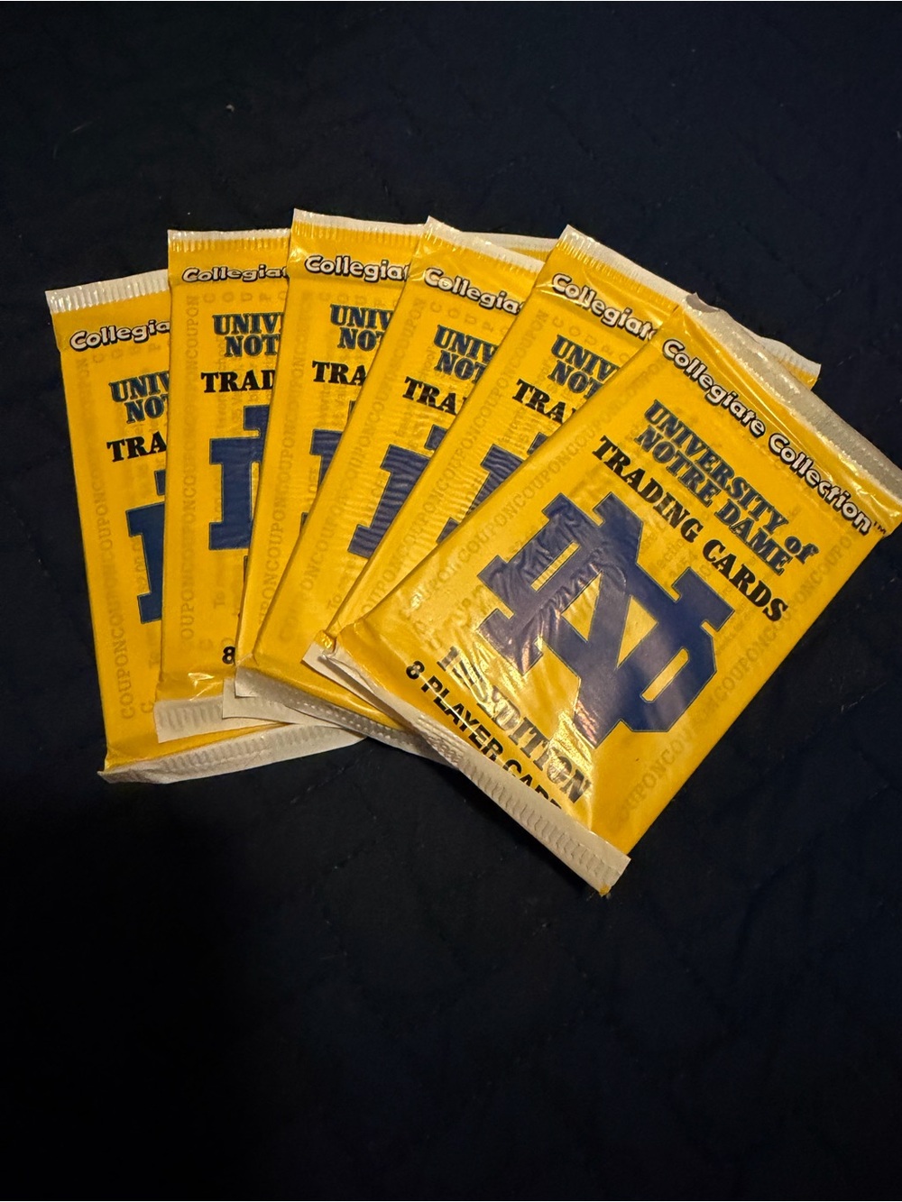 University of Notre Dame Trading Card Pack - Yellow